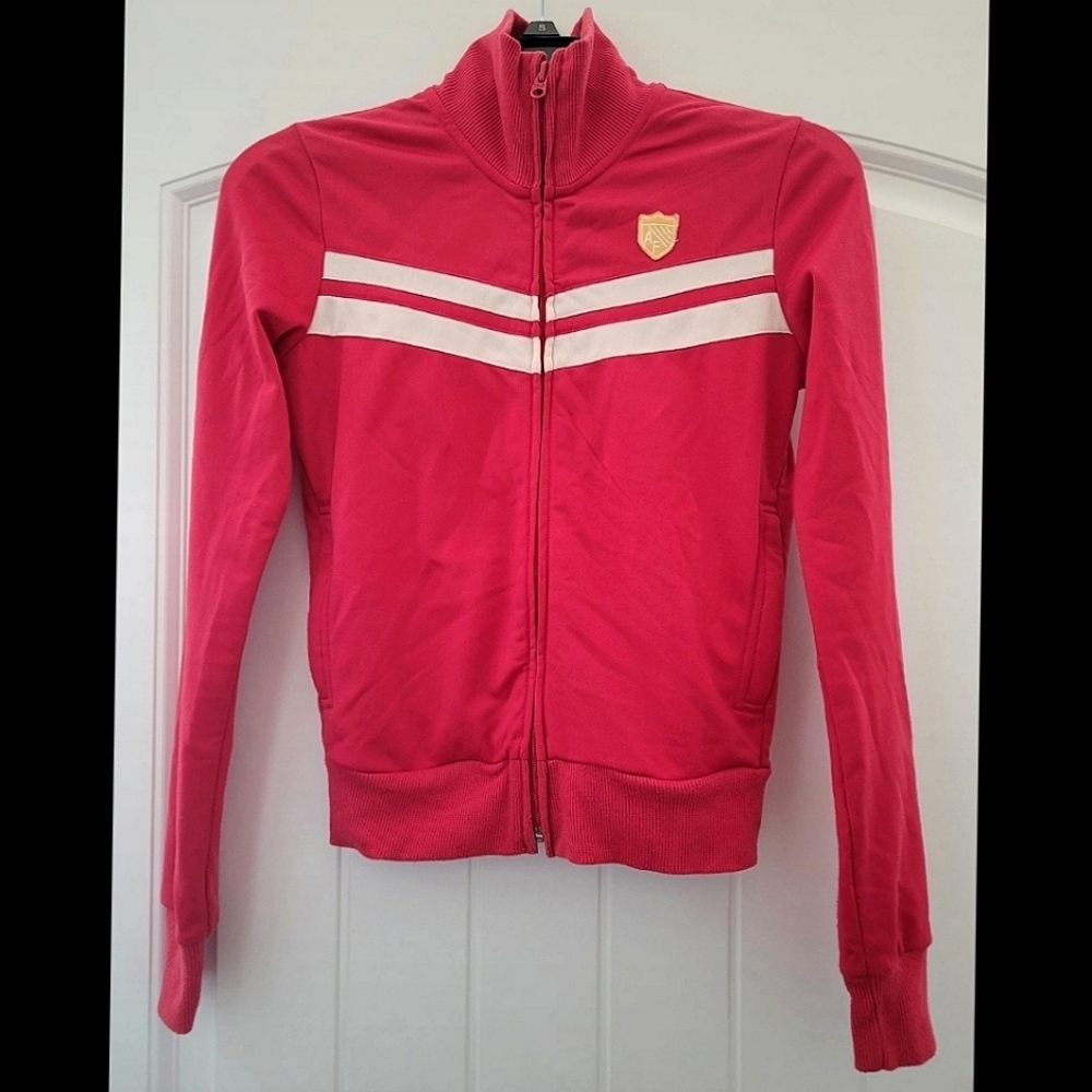 Pink Abercrombie and Fitch Track Jacket